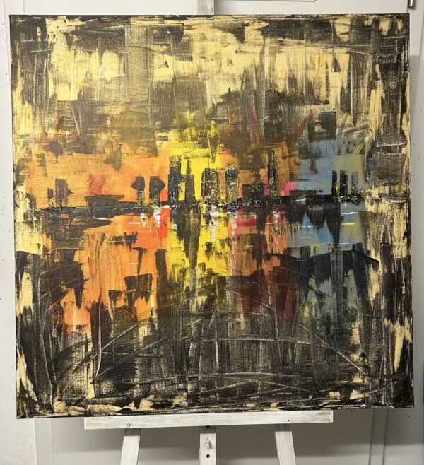 Gemälde - Häuser 120x40cm